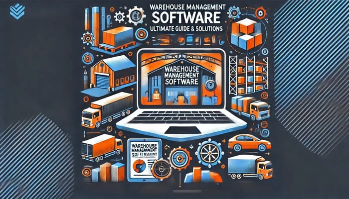 Modern warehouse showcasing efficient organization with advanced warehouse management software, featuring automated systems, inventory tracking, and streamlined operations for optimized supply chain management.