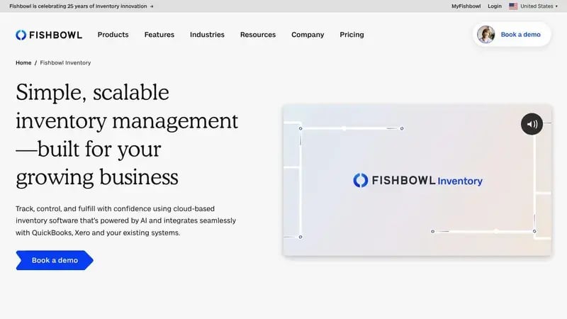 Fishbowl Inventory page: simple, scalable inventory management built for your growing business