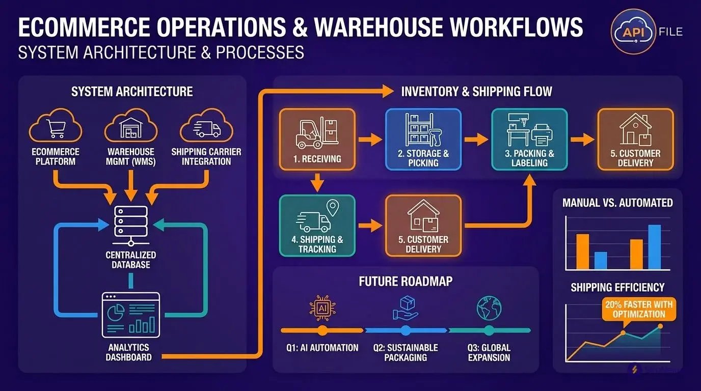 ecommerce fulfillment packing station with box sizer equipment and multi-carrier shipping setup