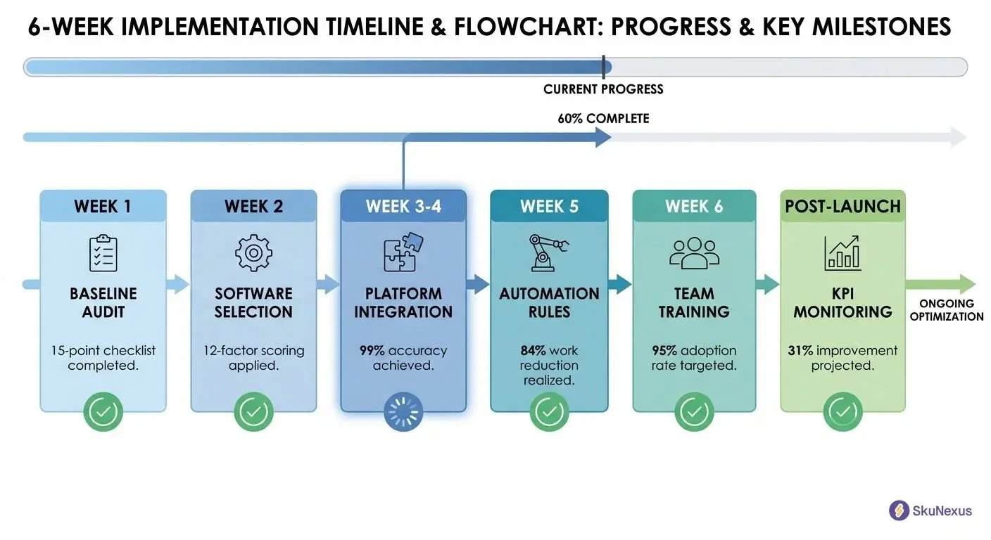 6-week multichannel inventory management implementation roadmap achieving 287% ROI