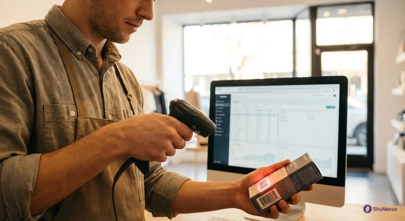 POS system integration with real-time retail inventory tracking and barcode scanning