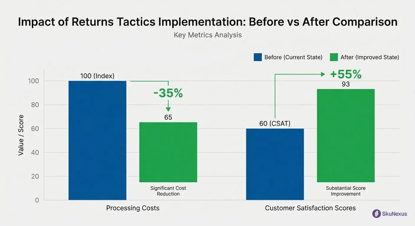 Returns management tactics reducing processing costs 35% while improving customer satisfaction
