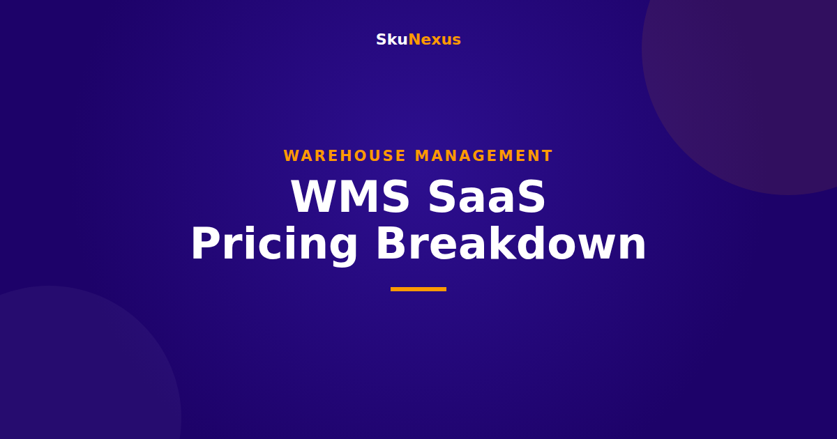WMS SaaS Pricing Breakdown - SkuNexus