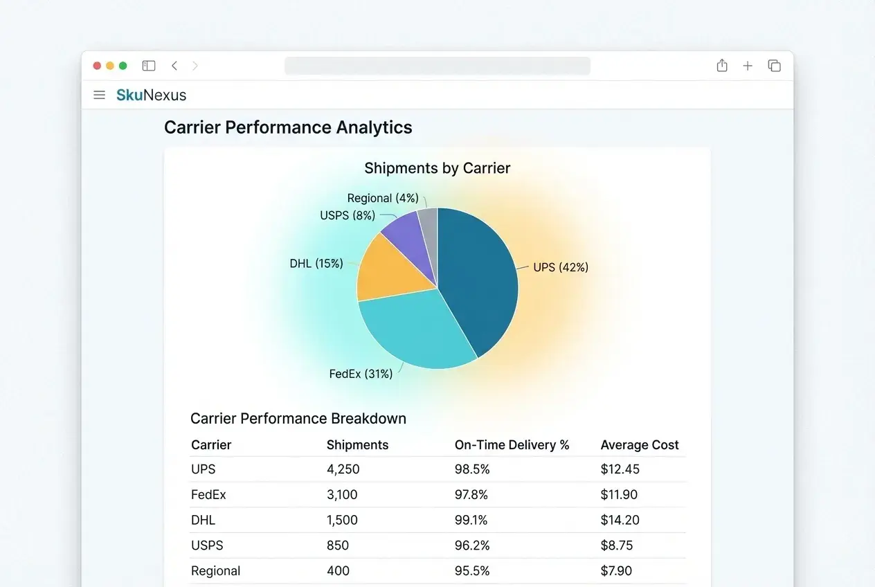 Shipping & Rate Shopping feature 2 — SkuNexus