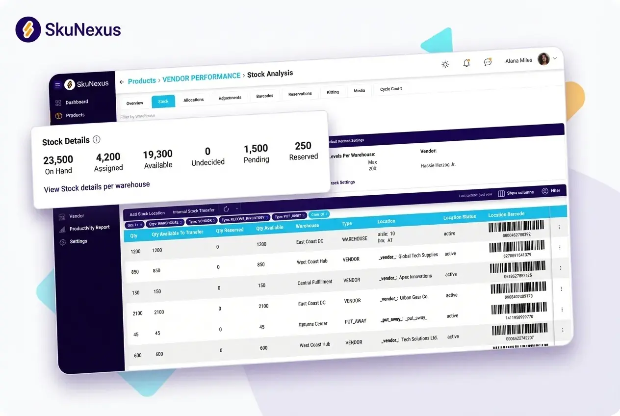 Vendor & PO Management feature 2 — SkuNexus