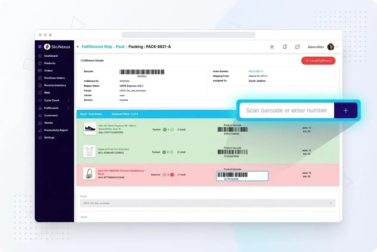 Warehouse Management feature 2 — SkuNexus