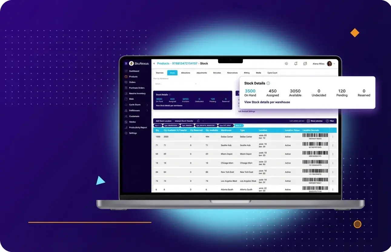 Inventory Management — SkuNexus product screenshot