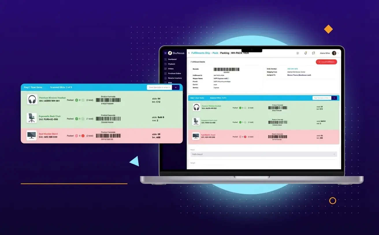 Warehouse Management — SkuNexus product screenshot
