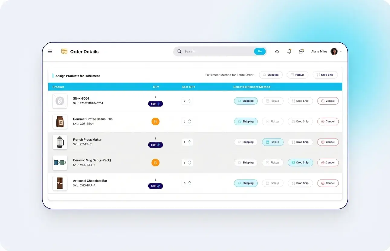 Decomposed pick list