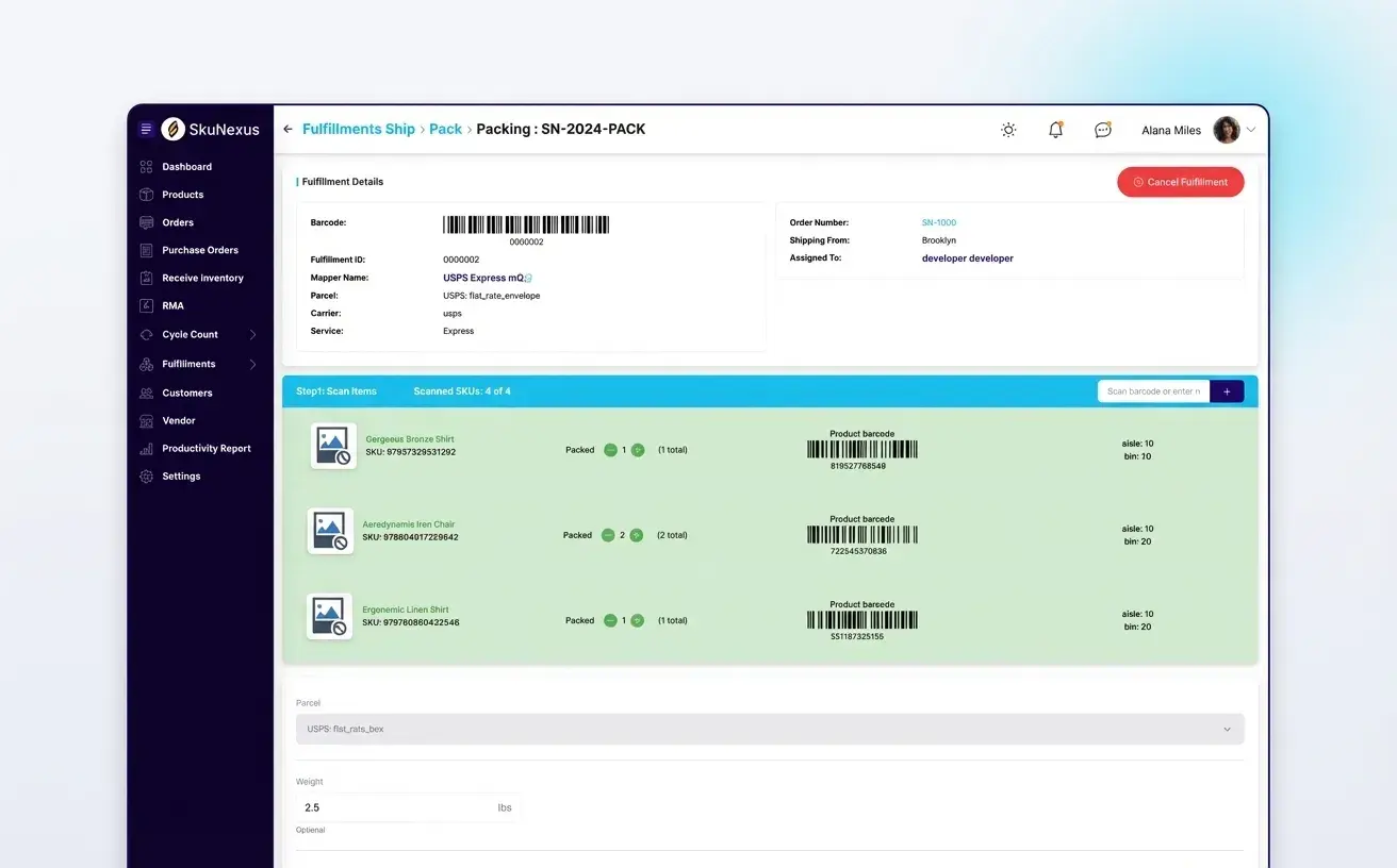 Pack station verification